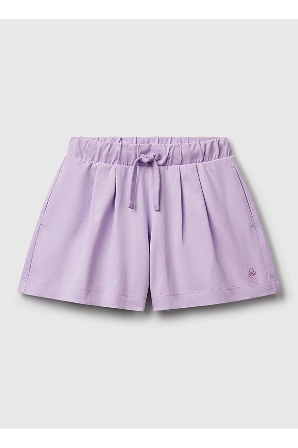 Normal Bel Regular Fit Lila Kız Çocuk Şort 3BL0C903I - 1