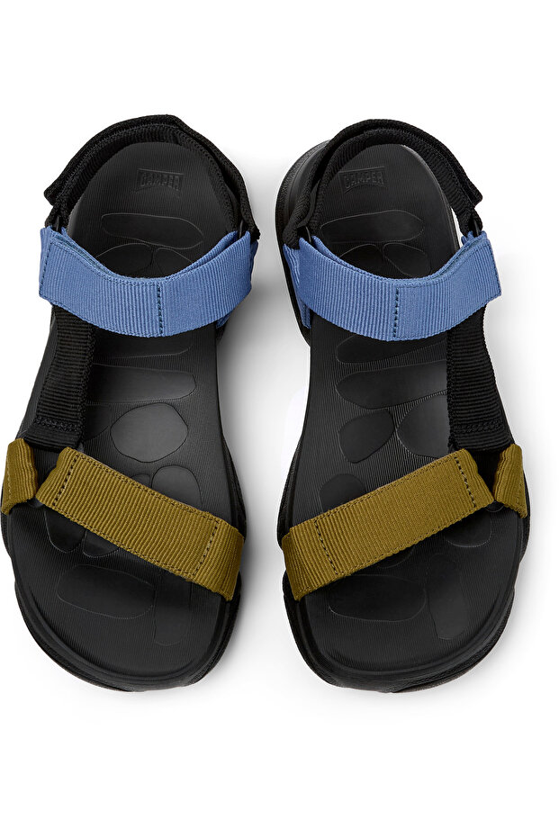 Men's Summer Sandals with Hook And Loop Straps, Open-Toe, Comfy Sole, Color Block Karst - 3