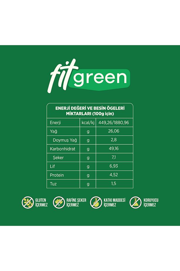 Fit Green Glutensiz Yulaflı Çörekotlu Kraker - 3