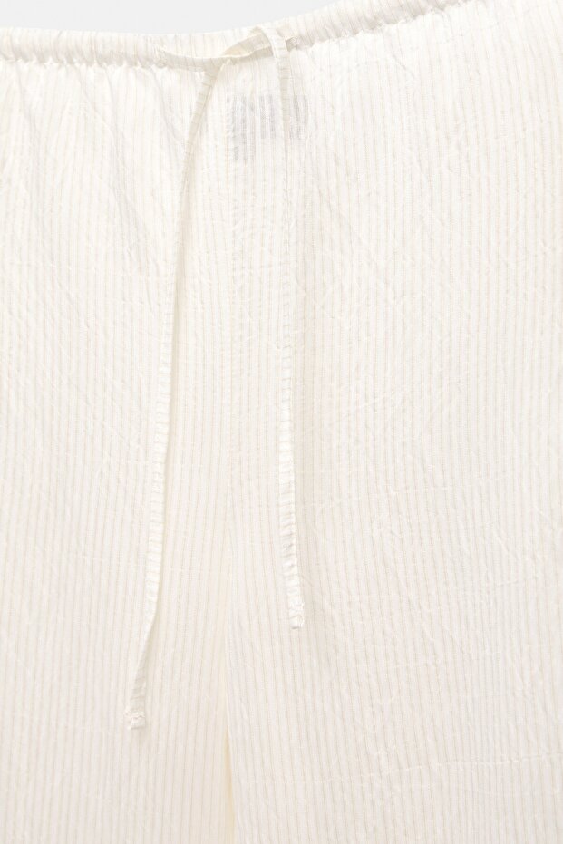 Transparan düz kesim pantolon - 7