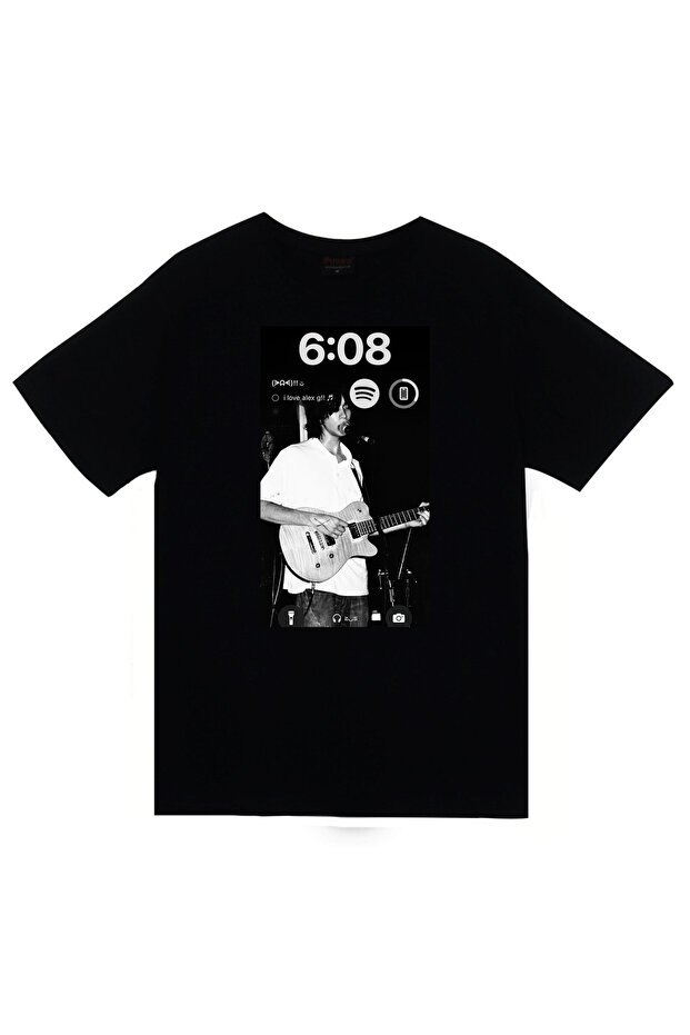 Alex g Printed Unisex 100% Cotton Black T-Shirt