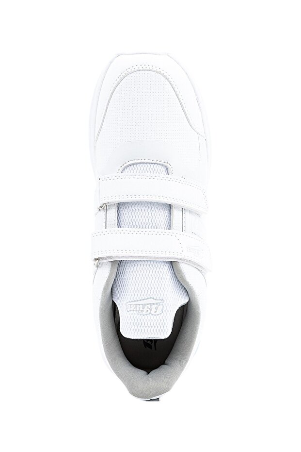 Solid Sneakers with Hook and Loop Closure - Junior - 4