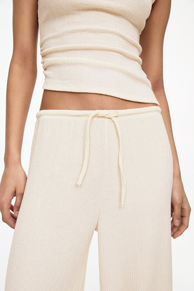 Krep wide leg pantolon - 6