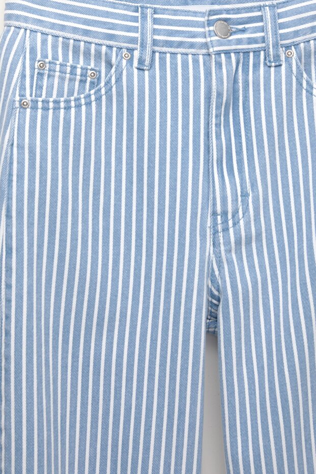 Çizgili balon jean - 9