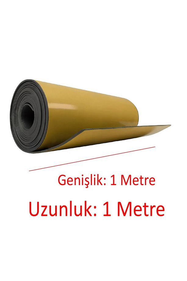 Yapışkanlı Araç Ses Isı Yalıtım İzolasyon Bant En:100 cm Kalınlık:10 mm Uzunluk1 Metre Kauçuk Sünger - 2