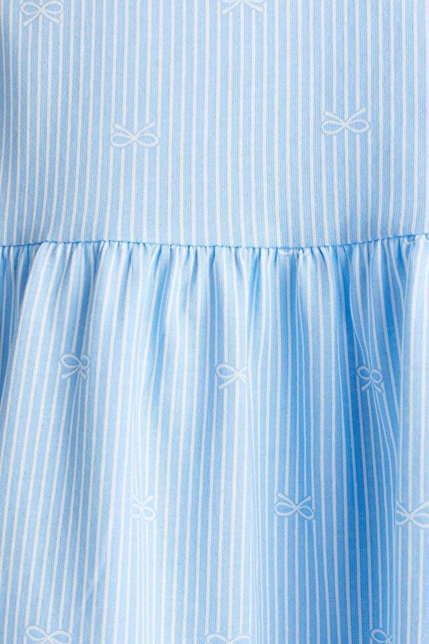 Desenli ve Pamuklu Elbise - 5