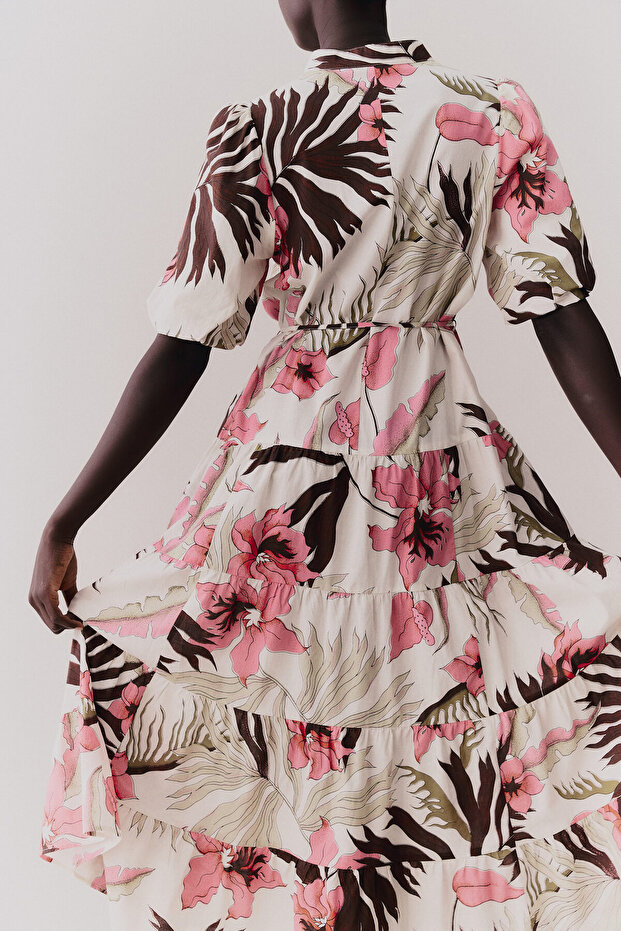 Pamuklu Uzun Elbise - 4