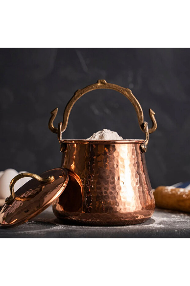 Copper bucket with handle and lid, 1250 ml, CTR57 - 4