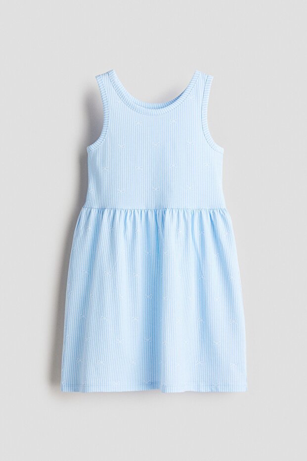 Desenli ve Pamuklu Elbise - 4