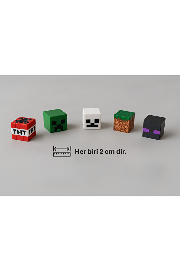 5 Adet Minecraft mini figür seti - 1