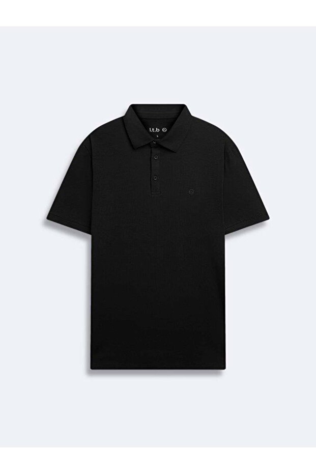 Basıc Regular Kısa Kollu Siyah T-shırt - 1