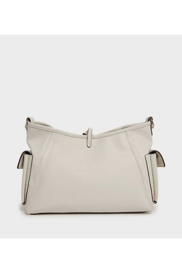 حقيبة كتف هوبو باللون البيج - 3
