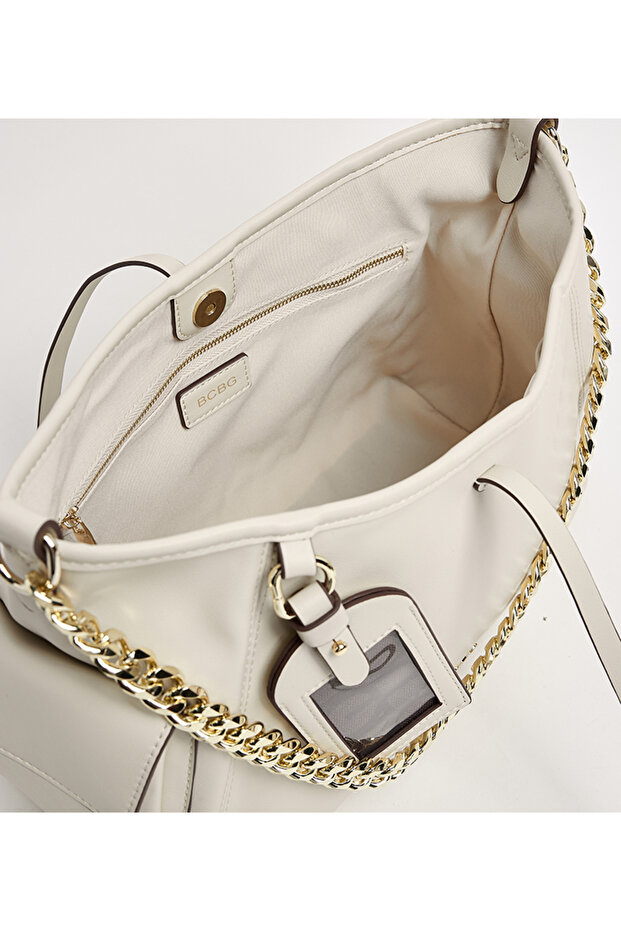 حقيبة كتف هوبو باللون البيج - 6