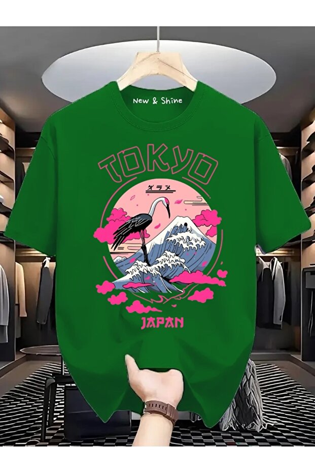 Tokyo Lilac Printed Oversize T-Shirt
