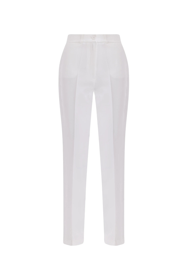 Düğmeli Bilek Boy Pantolon - 5