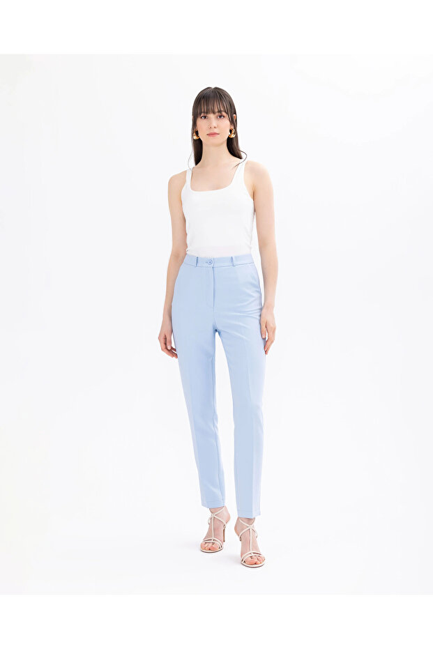 Düğmeli Bilek Boy Pantolon - 2