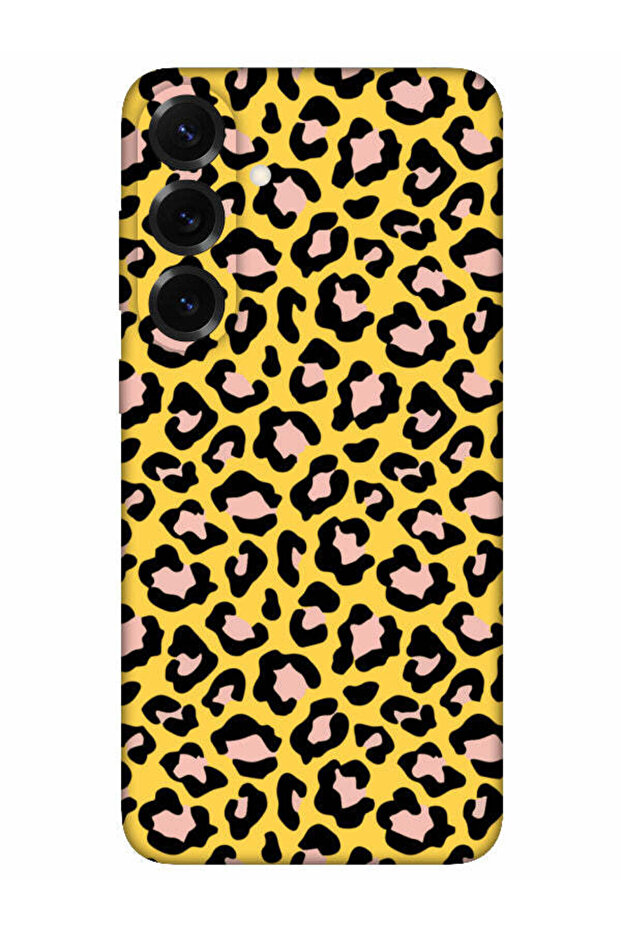 حافظة هاتف سامسونج S25 بلس بنمط الفهد باللون الأصفر - 1