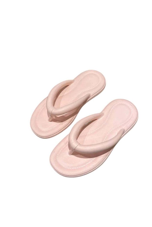 Women’s Lightweight Summer Flip-Flops Fashionable Beach & Casual Slippers Pink Color Size