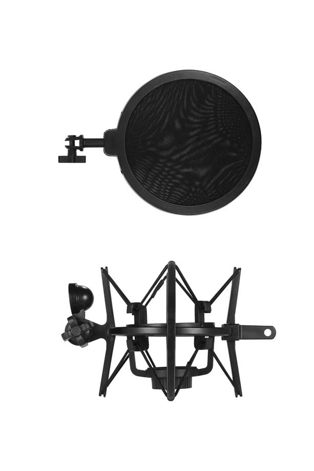 SH101 Mikrofon Tutucu Shock Mount ve Pop Filter - 4