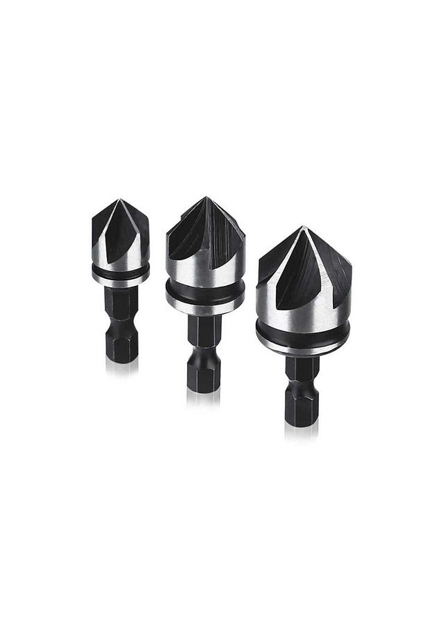 SGS1474 3 Parça Havşa Açma Matkap Ucu Seti HSS Bits Uçlu Paslanmaz Çelik Kalın 12-16-19 mm - 1