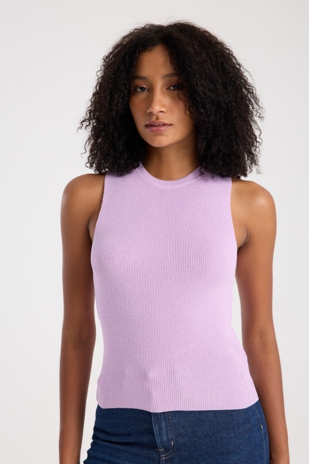 Basic Kolsuz Crop Kadın Triko - 2