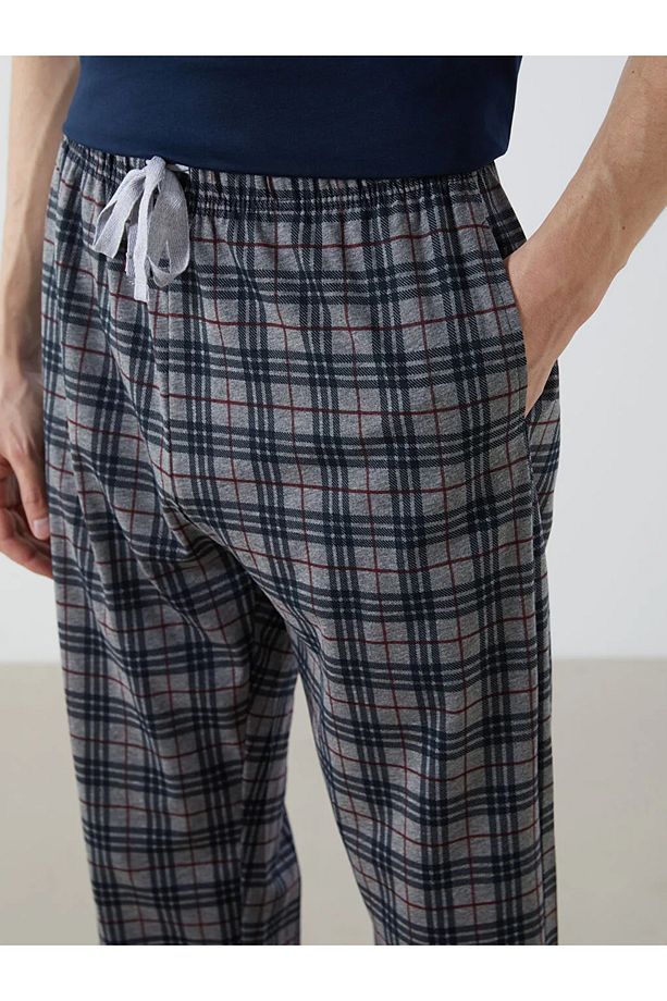 Gri Standart Kalıp Erkek Pijama Takımı 3'lü Paket - 4
