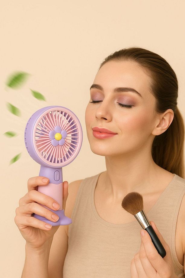 Taşınabilir Mini Fan Soğutucu Masa Üstü Vantilatör Usb Şarjlı Pratik - 4