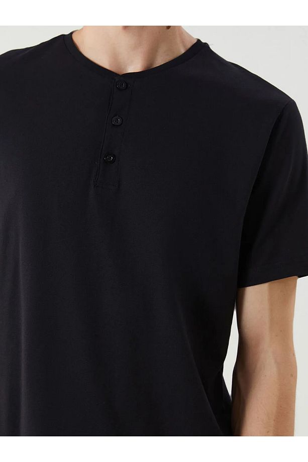 Siyah Standart Kalıp Erkek Pijama Takımı - 3