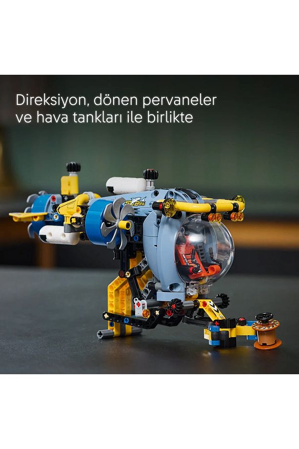 ® Technic Derin Deniz Araştırma Denizaltısı 42201 - 9+ Oyuncak Model Yapım Seti (413 Pr) - 7