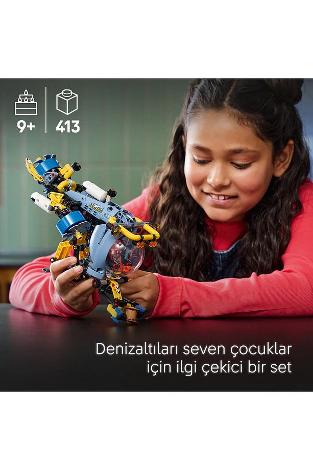 ® Technic Derin Deniz Araştırma Denizaltısı 42201 - 9+ Oyuncak Model Yapım Seti (413 Pr) - 6