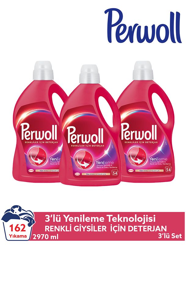 Sıvı Deterjan Yenileme Renkli 2.97L 3'lü Set (Toplam 8.91L) – Canlı Renkler İçin Temizlik - 1