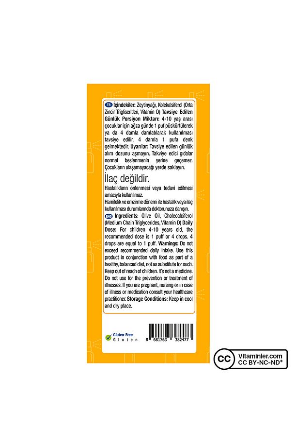 D3 Vitamini 400 Iu 20 ml Sprey & Damla - 5