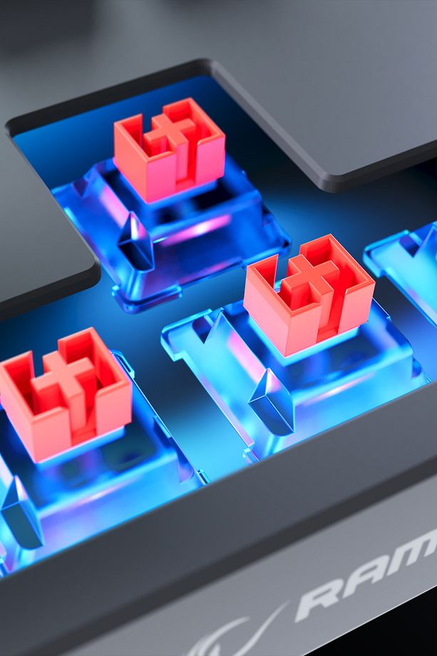 YORU TKL Gri/Siyah Type-C Bağlantılı OUTEMU Red Swich Q Mekanik Gaming Oyuncu Klavye RGB - 7