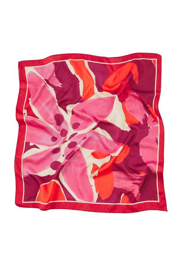 Çok Renkli Desenli 50*50 cm 2'li Paket Fular Aksesuar TWOSS25FU00000 - 3