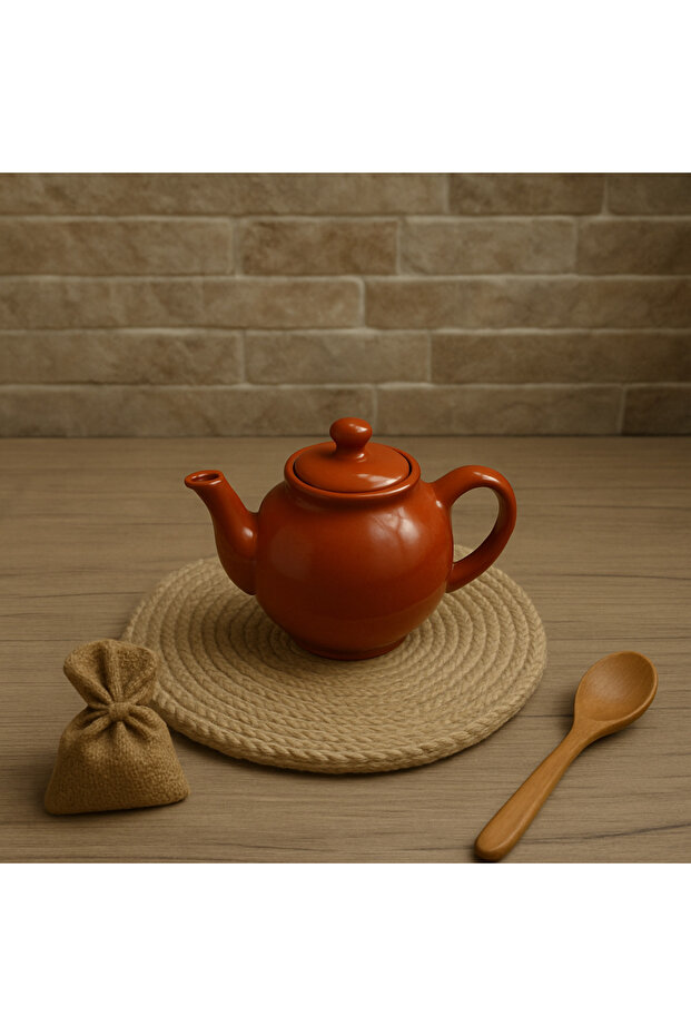 قاعدة إبريق شاي من الجوت مقاس 20 × 20 سم