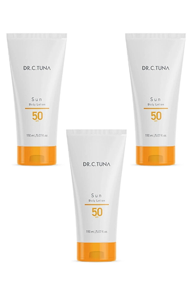 New Series Dr.C.Tuna Sun Series Body Lotion 50 Spf 150 ml 3 Pcs