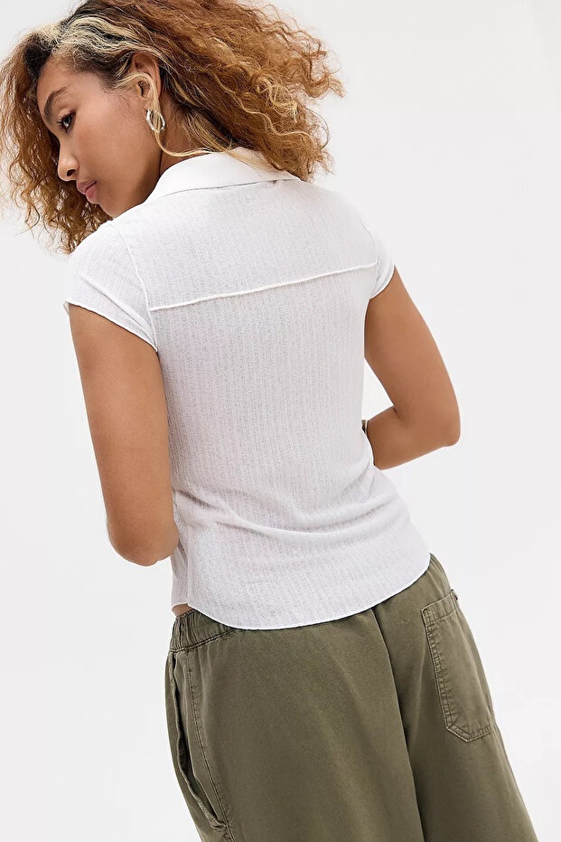 بلوزة شفافة من القماش الرقيق - 2