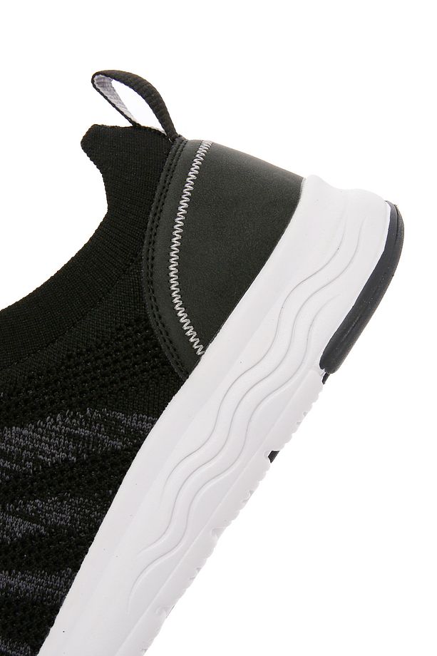 Zero Erkek Siyah Bağcıklı Kalın Tabanlı Kumaş Sneaker 24sfd69546f - 8