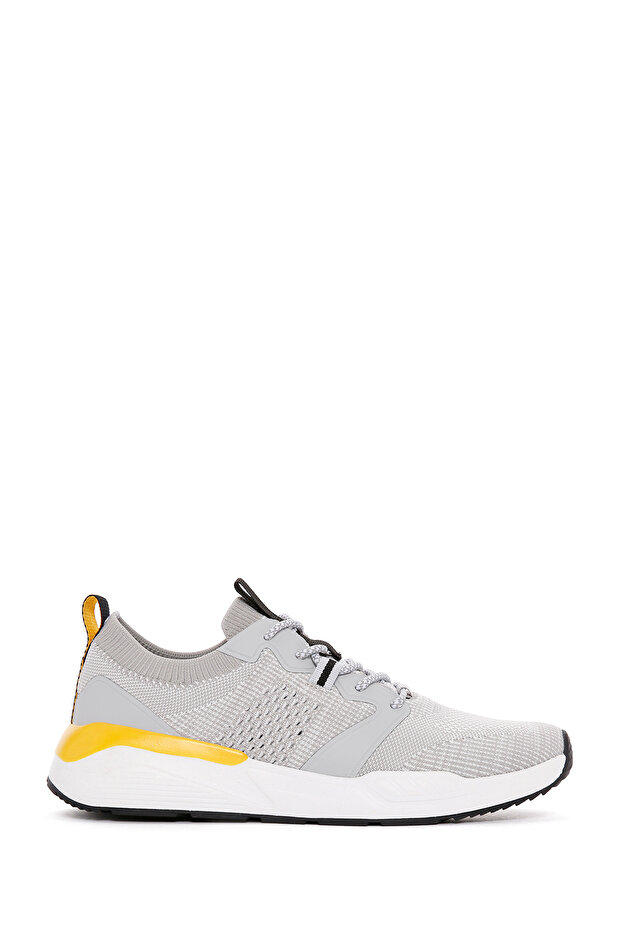 Zero Erkek Gri Bağcıklı Kalın Tabanlı Kumaş Sneaker 24sfd69536f - 3
