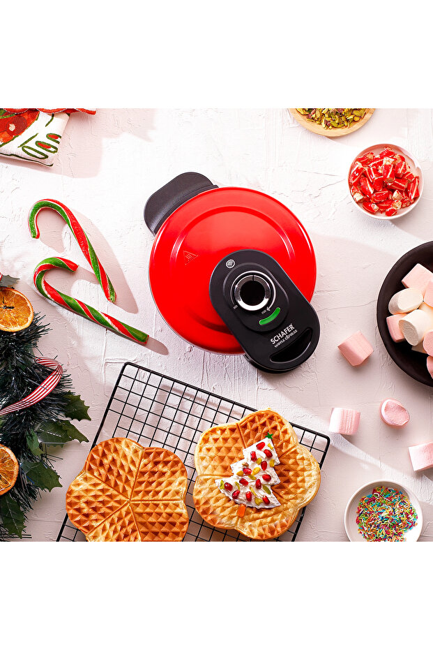 صانعة الوافل السريعة - أحمر - 3