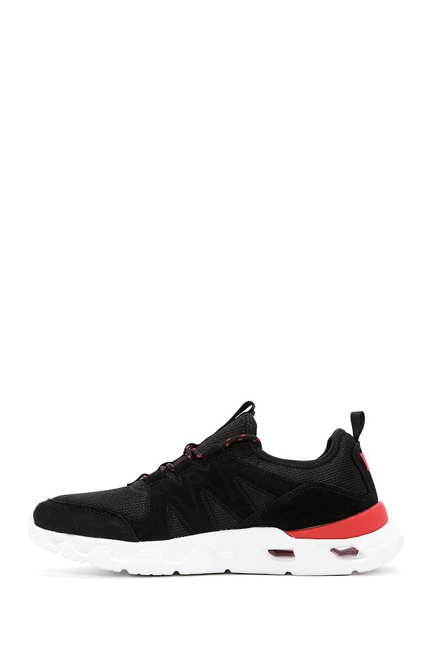 Erkek Siyah Bağcıklı Kalın Tabanlı Deri Sneaker 24sfd694414 - 3