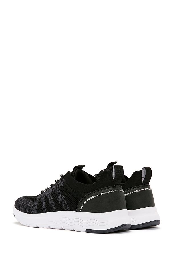 Zero Erkek Siyah Bağcıklı Kalın Tabanlı Kumaş Sneaker 24sfd69546f - 5