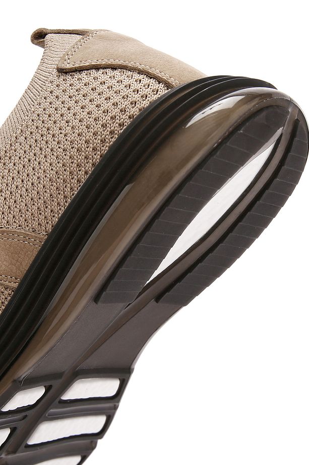 Erkek Vizon Kalın Tabanlı Nubuk Detaylı Bağcıklı Kumaş Sneaker 24SFD63706F - 8