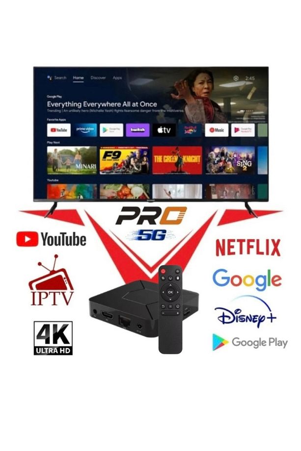 3. Nesil Uhd Android Tv Stick Android Tv Box Media Player Lisanslı Internet Tv - 1