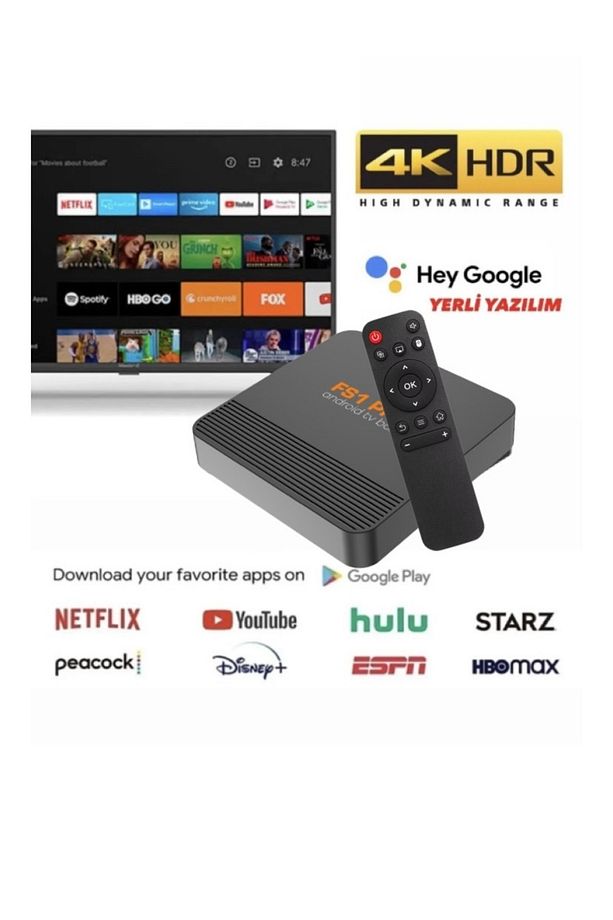 4K UHD / Android 12 BOX - Android Tv Box - Iptv / Akıllı Tv Kutusu - Internet Tv / Android Stick - 1