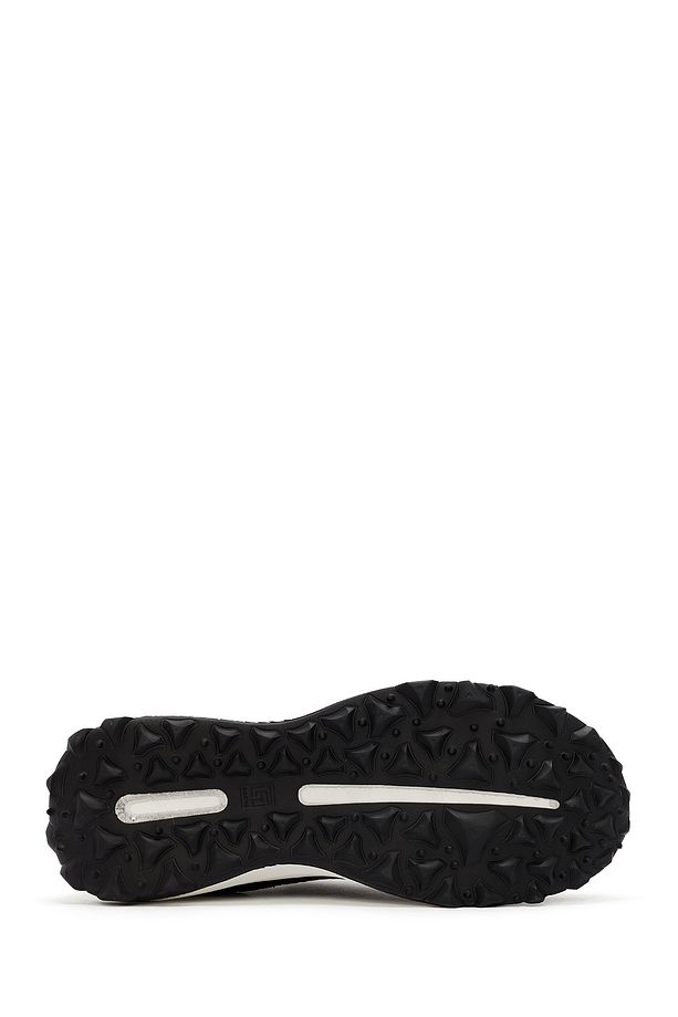 Zero Erkek Siyah Bağcıklı Kalın Tabanlı Kumaş Sneaker 24sfd62196f - 4