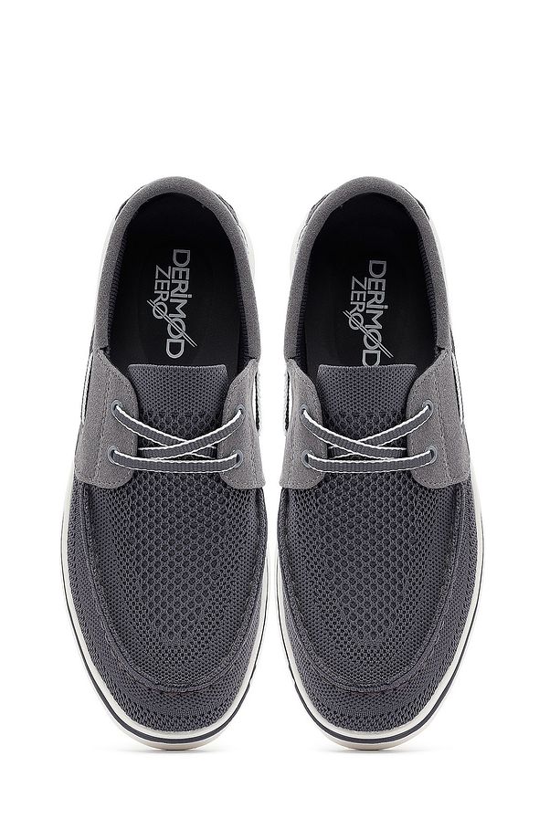 Zero Erkek Gri Bağcıklı Kumaş Casual Ayakkabı 25sfd69016f - 7
