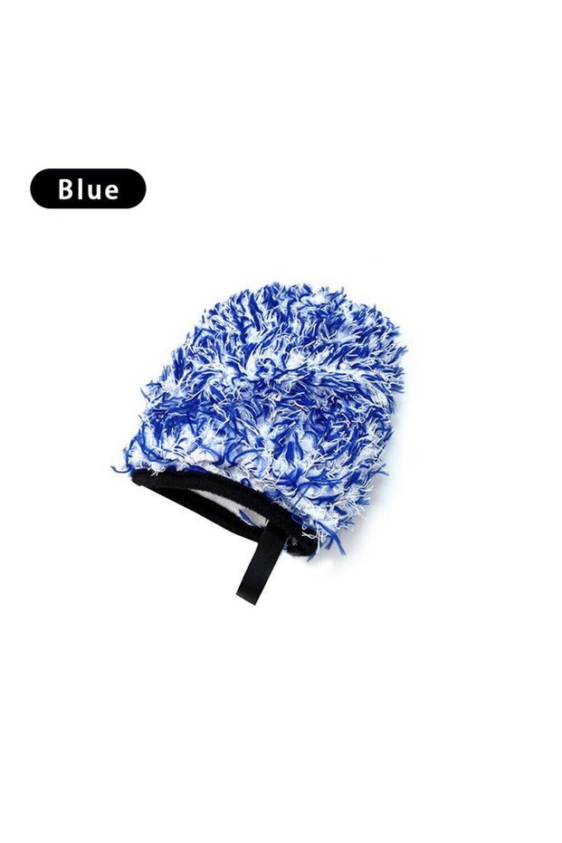 Blue SEAMETAL Super Soft Car Microfiber Wheel Detailer Wash Glove Thickening Two-sided Car Detailing