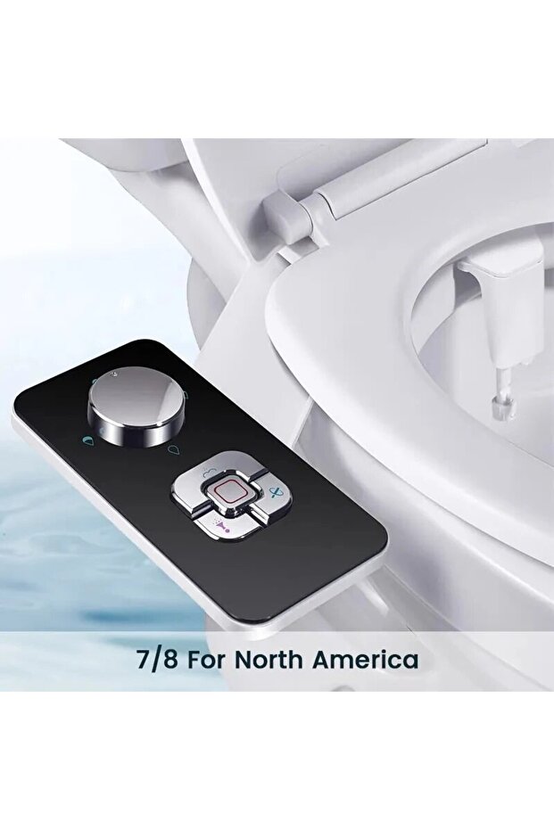 7-8 North America SAMODRA Bidet Attachment, Non-Electric Cold Water Bidet Toilet Seat Attachment wit