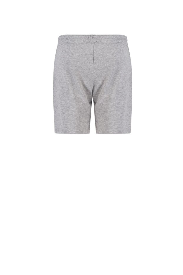 Pants Erkek Örme Şort Gri Melanj - 3